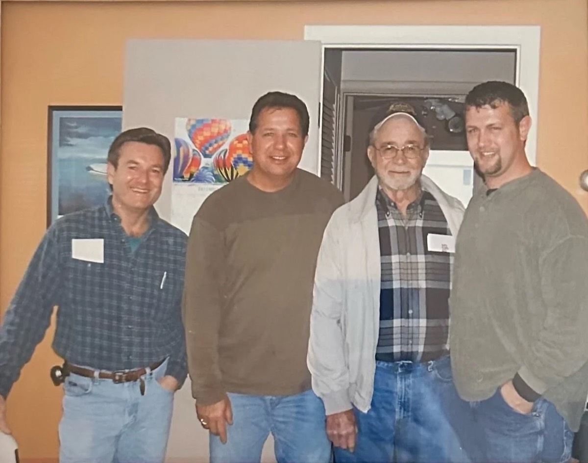 Three generations of Economy Septic Services owners together, spanning the family's history running the company since 1970